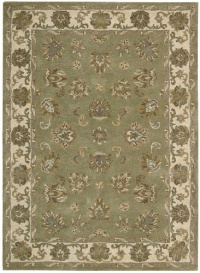 Nourison Mahal Green Persian 5-Feet by 7-Feet 100-Percent Wool Area Rug