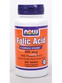 Folic Acid 800mcg + B-12 25mcg 250 Tablets