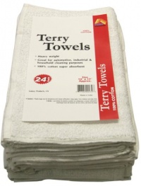 Paint Essentials 14-Inch x 17-Inch Terry Towels, White 24-Pack WT24