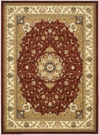 Safavieh Lyndhurst Collection LNH329C Red and Ivory Round Area Rug, 5-Feet 3-Inch