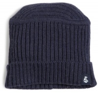 Nautica Men's Flat Top Ribbed Beanie Hat