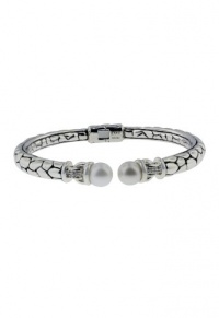 Effy Jewlery Balissima Sterling Silver Diamond and Pearl Bangle