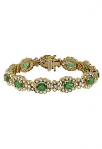 Effy Jewlery Gemma Emerald and Diamond Bracelet, 12.83 TCW