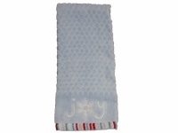 St. Nicholas Square Plush Blue Joy Tip Towel