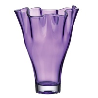 Lenox Organics Ruffle Crystal Vase, Amethyst