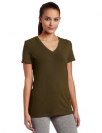 Calvin Klein Performance Women's Short Sleeve V-Neck Tee, Forest, Medium