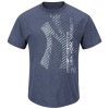 New York Yankees Majestic Batting Champion Heathered T-Shirt - Navy