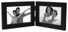 Malden Linear Wood 4x6 Double Black Picture Frame