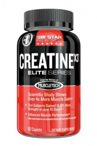 Six Star Pro Nutrition Creatine X3, Elite Series, 60 Caplets