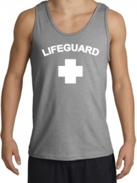 Lifeguard Tank - Adult Sleeveless Shirt Tanktop - Sports Grey