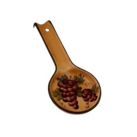 KITCHEN SPOON REST, TUSCANY GRAPE WINE DECOR