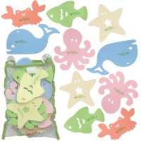 green sprouts 15 Pack Bath Toys, Sea Friends