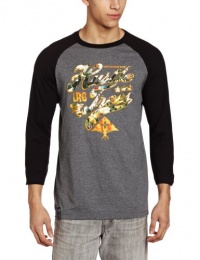 LRG Men's Hustle Trees Script 3/4 Baseball Tee