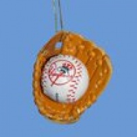 New York Yankees Baseball in Glove Ornament