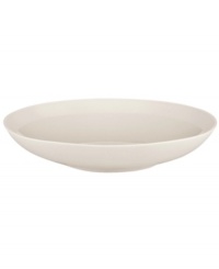 A modern balance. Create a sense of effortless urban luxury with the Matte & Shine soup bowl, featuring a minimalist coupe shape, tan glaze and tonal banding by Donna Karan Lenox.