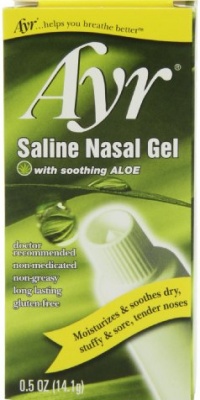 Ayr Saline Nasal Gel, With Soothing Aloe, 0.5 Ounce Tube