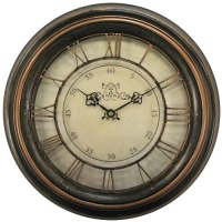 Geneva 14-Inch Weathered Plastic Wall Clock