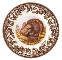 Spode Woodland Turkey Salad Plates, Set of 4