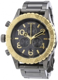 Nixon A037-2228 Ladies 42-20 Chrono Gunmetal Gold Watch