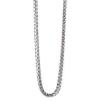 925 Silver Oxidized V Square Chain-3.0mm 18 , 20 or 24 IN