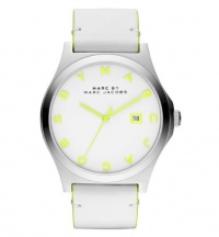 Marc Jacobs Henry White Dial White Leather Unisex Watch MBM1247