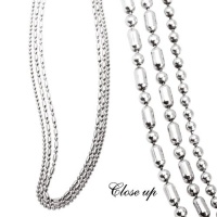 925 Silver Triple Strand Bead Chain 18 , 20 or 24 IN