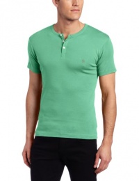 French Connection Men's Basic Short Sleeve Henley Shirt