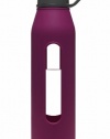 Takeya Classic Glass Water Bottle with Silicone Sleeve, Purple, 22-Ounce