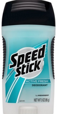 Speed Stick Deodorant, Clear, Active Fresh, 3 oz, (Case of 6)