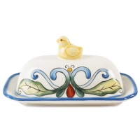 Fitz and Floyd Ricamo Covered Butter Dish