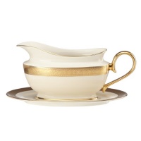 Lenox Westchester Sauce Boat and Stand, Ivory