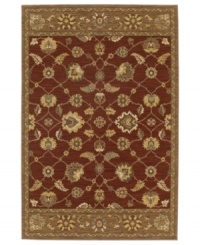 Intricate latticework is marked with antique-inspired florals and medallions in the Shropshire area rug from Karastan, offering a sophisticated, yet casual design for your floors. Crafted of rich New Zealand wool.