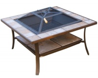 Outsunny 36 Square Outdoor Backyard Patio Firepit Table