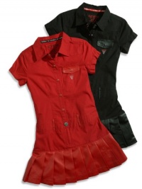 GUESS Kids Girls Big Girl Shirt-Dress, RED (14)