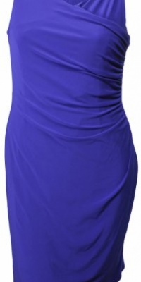 Lauren Ralph Lauren Women's Laurel Drive Jersey Dress 16 Cannes Blue