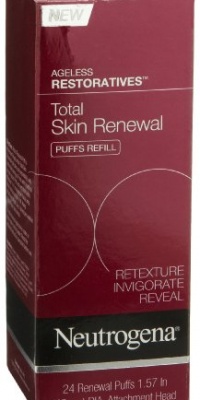 Neutrogena Ageless Restoratives Total Skin Renewal Puffs Refill (Attachment Head, 24 Renewal Puffs), 1.57 Inch