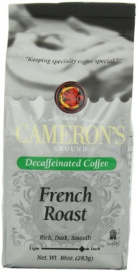 Cameron's French Roast Decaf Ground Coffee, 10-Ounce Bags (Pack of 3)