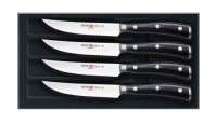 Wusthof Classic Ikon 4-Piece Steak Set, Black