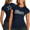 NFL Dallas Cowboys Womens Marquee T-Shirt - Navy Blue