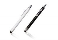 YooMee Retractable Two-Pack Black & White Fibermesh Capacitive Touchscreen Stylus (2 Pens)