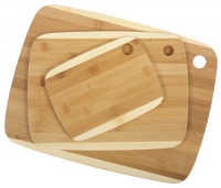 Core Bamboo Classic Two-Tone Board Combo Pack, Natural, Small/Medium/Large