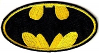 Batman Logo ~ Embroidered Iron On / Sew On Patch