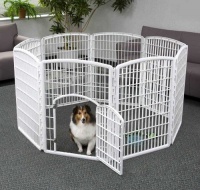 IRIS Indoor/Outdoor Plastic Pet Pen, 8 Panels