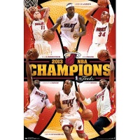 (22x34) Miami Heat 2013 NBA Champions Sports Poster