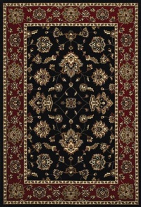 6' x 6' Round Oriental Weavers Sphinx Area Rug ARI-623M3 Black/Red Color Machine Made Egypt Ariana Collection