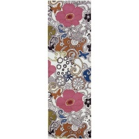 Surya Goa G-85 Area Rug - White/Pink/Pumpkin