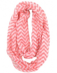 Soft Chevron Sheer Infinity Scarf in Contrasting Colors