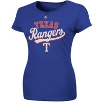 MLB Majestic Texas Rangers Women's The Essentials T-Shirt - Royal Blue