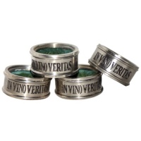 Old River Road Wine Bottle Drip Collar, Set of 4