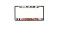 NCAA Miami Hurricanes Chrome License Plate Frame